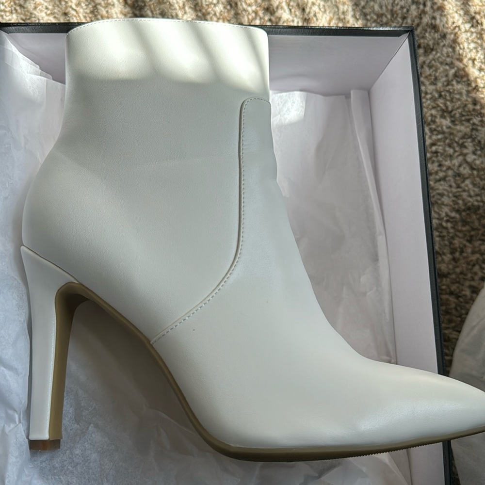White Mid Length Boots